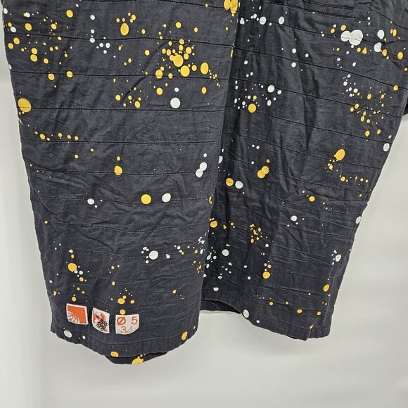 Rocawear Shirt Mens XL Black Yellow Splatter Paint NYC Chapter Pocket Hip Hop - Picture 6 of 14